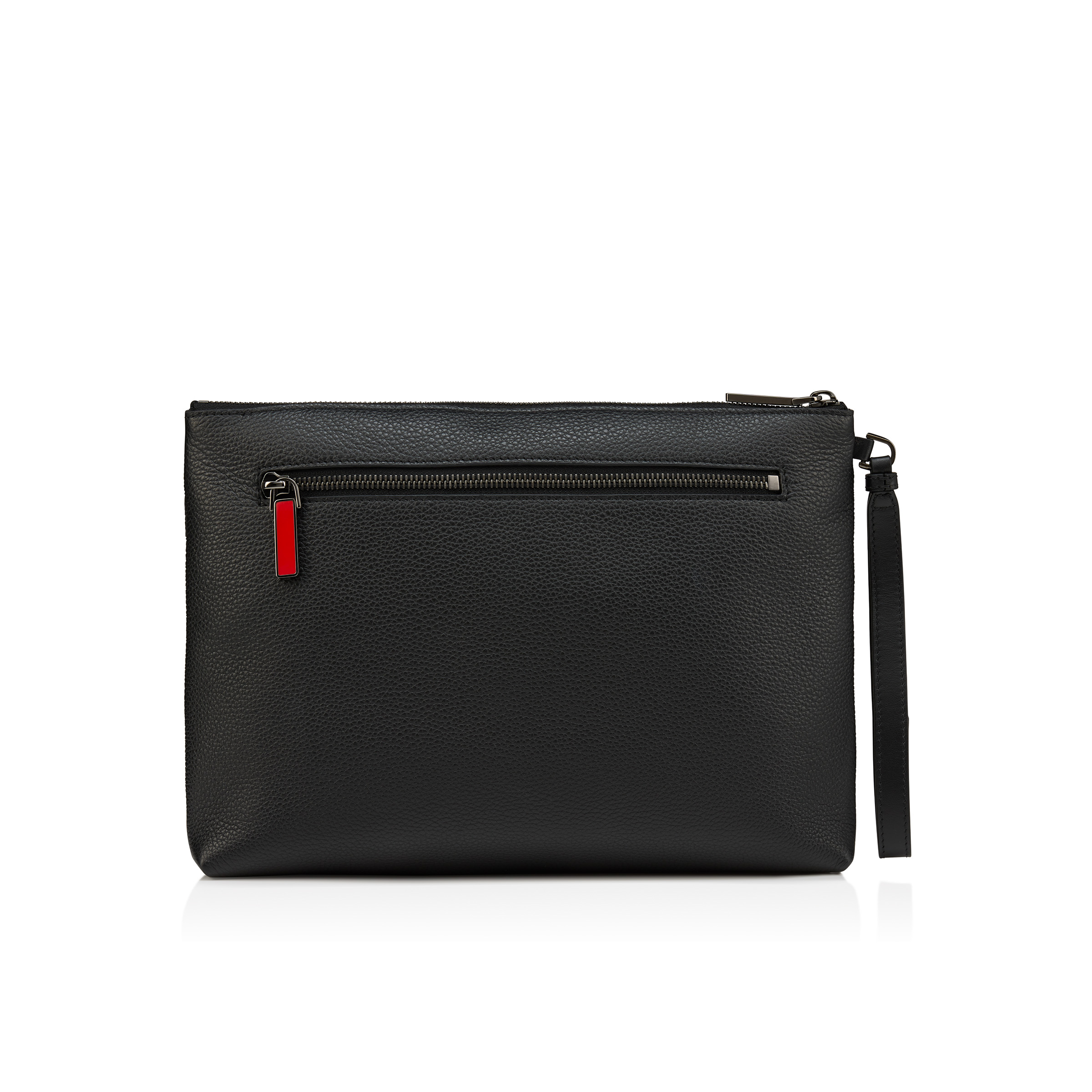 Funky - Pouch - Grained calf leather and spikes - Black