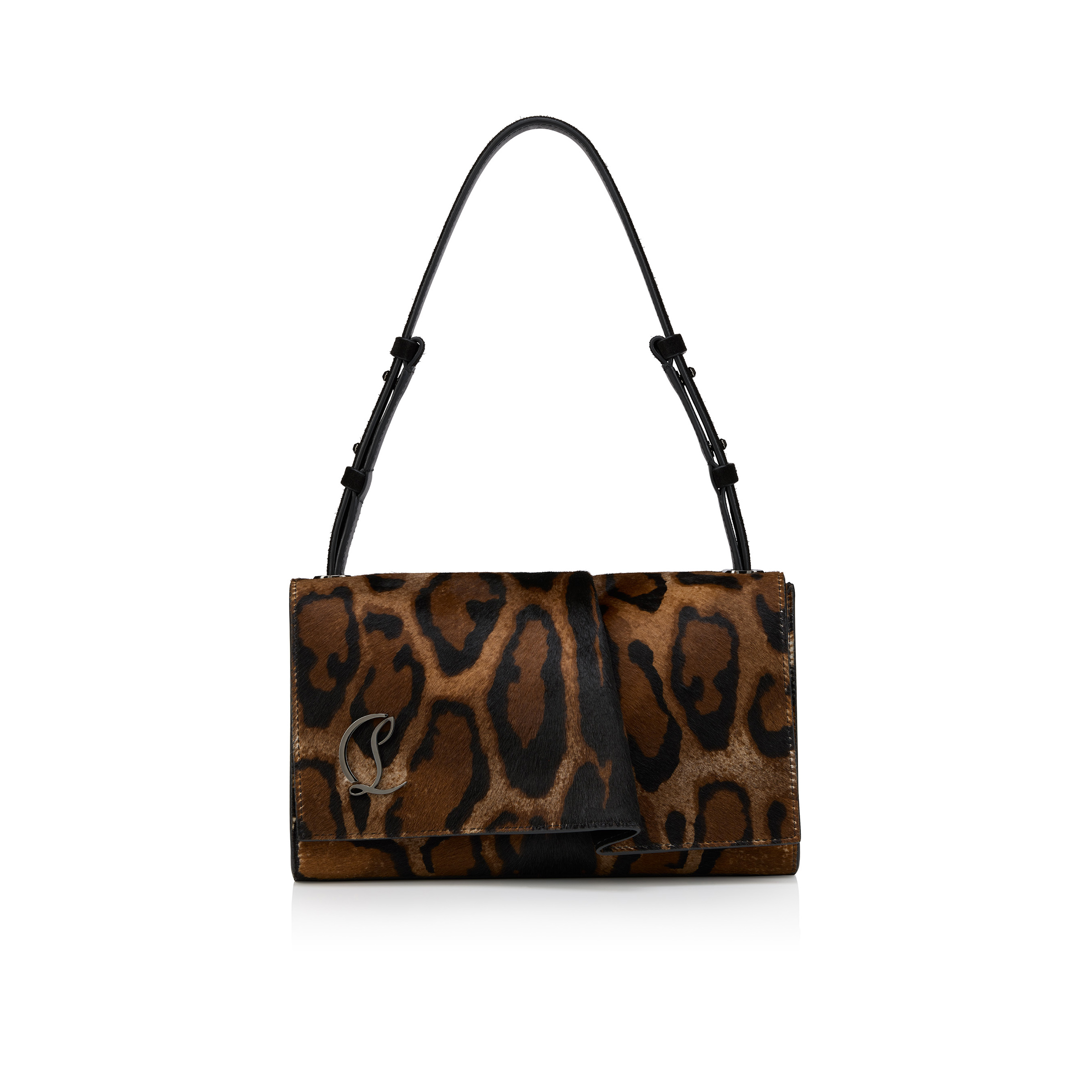Baggy - Shoulder bag - 'Bengali' printed hairy calf leather