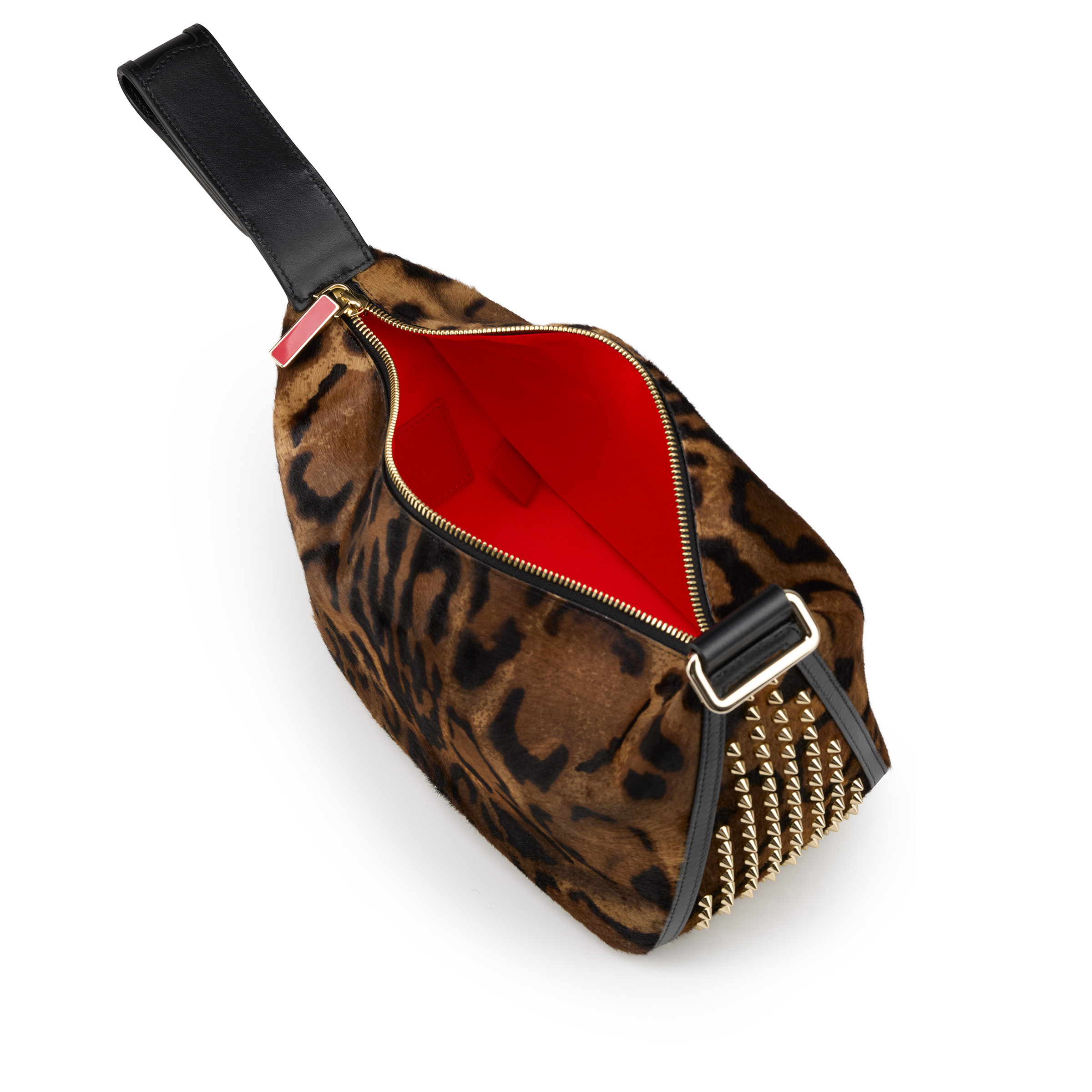 Funky - Pouch - 'Bengali' printed hairy calf leather and