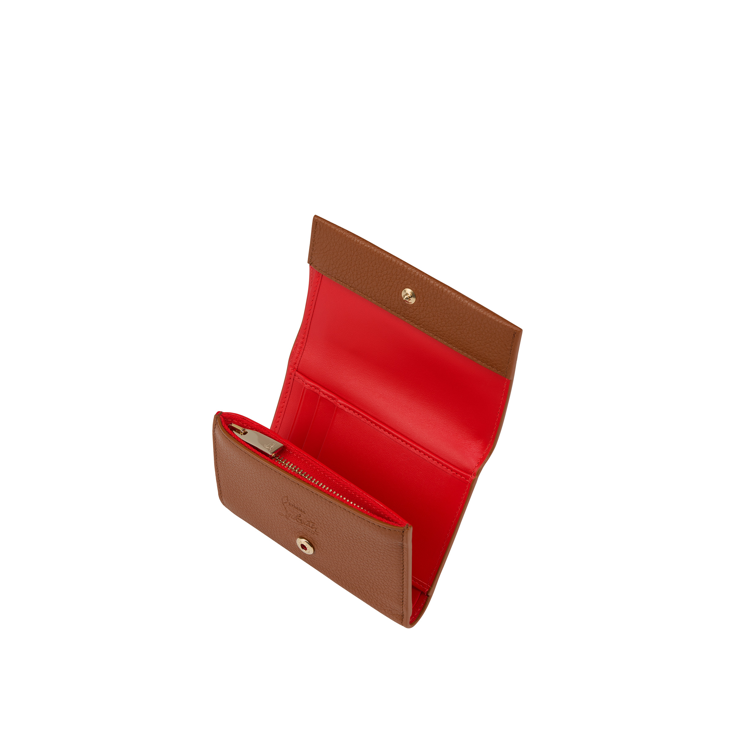 Mooncrest - Compact wallet - Grained calf leather - Cuoio