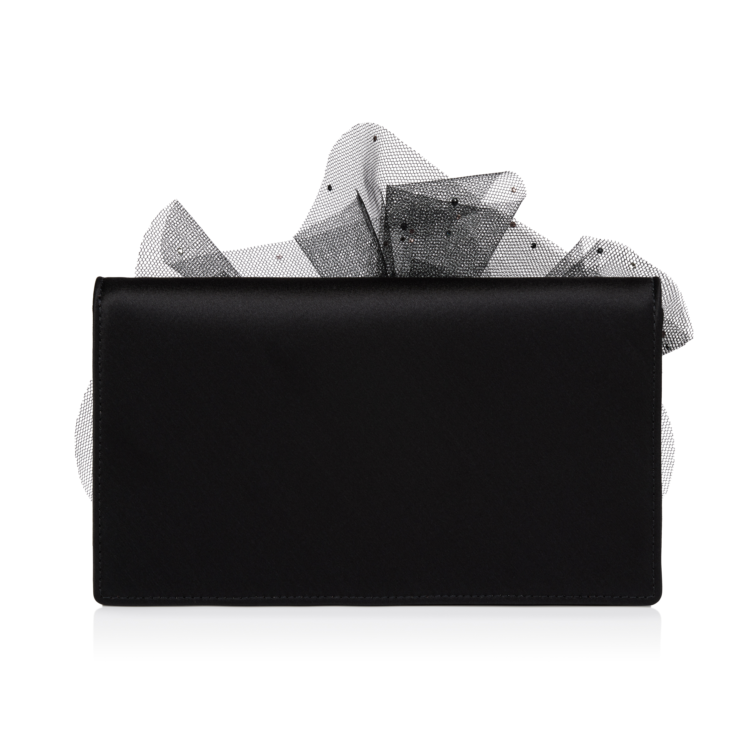 Bettina - Clutch - Crepe satin - Black - Christian Louboutin