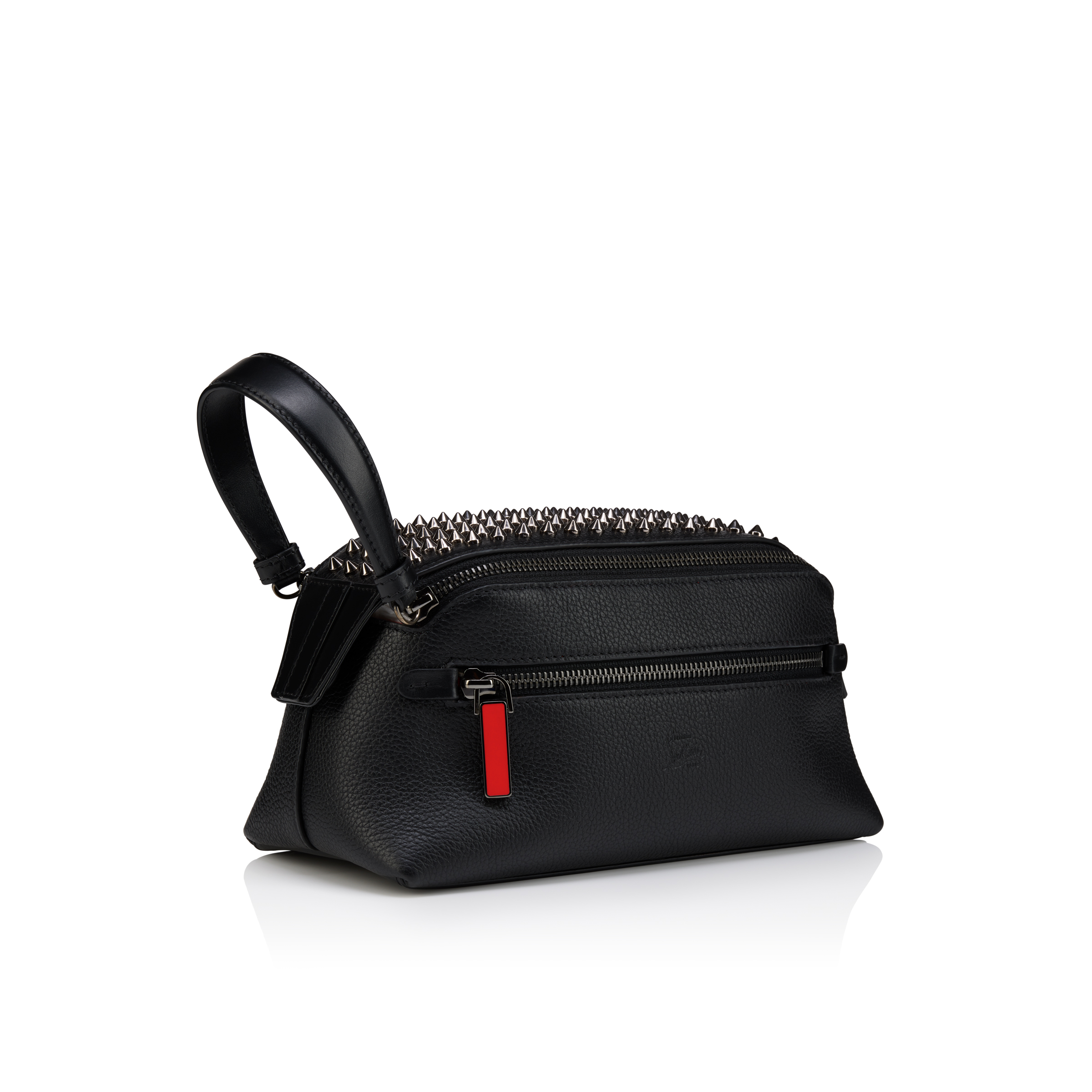 Funky - Pouch - Calf leather and spikes - Black - Christian