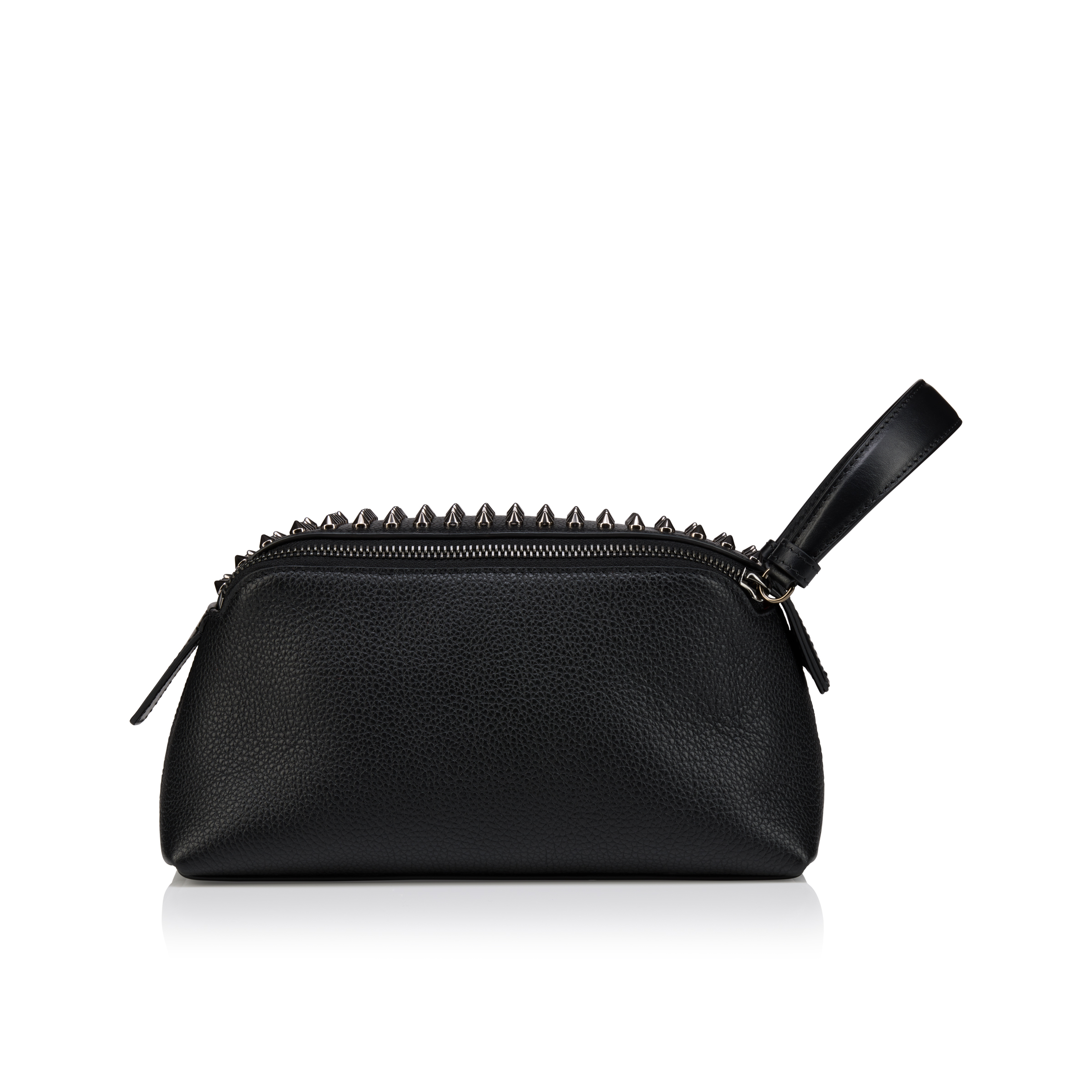 Christian Louboutin ケース ブラック Funky - Pouch - Calf leather and spikes - Black - Christian