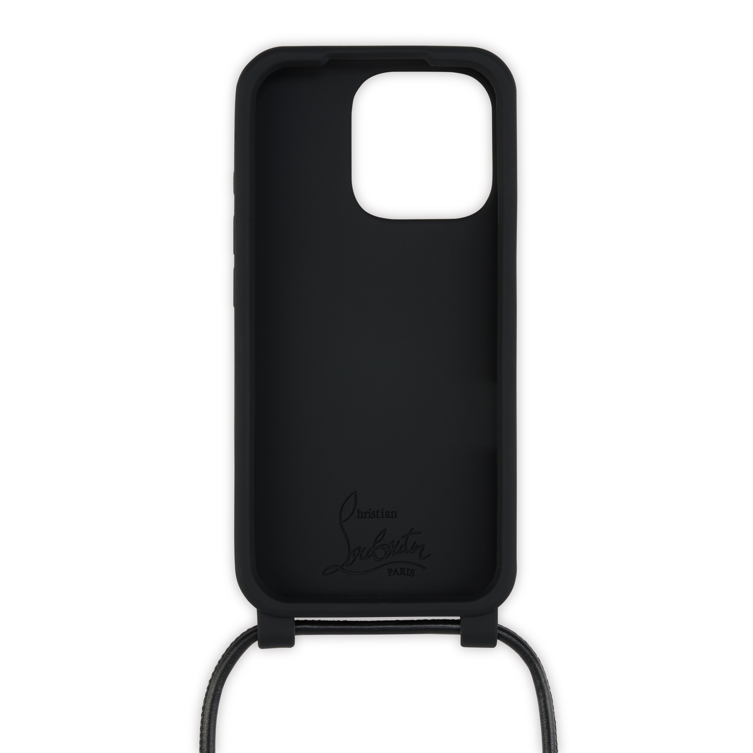Funky - Phone case - Rubber and calf leather - Black - Christian