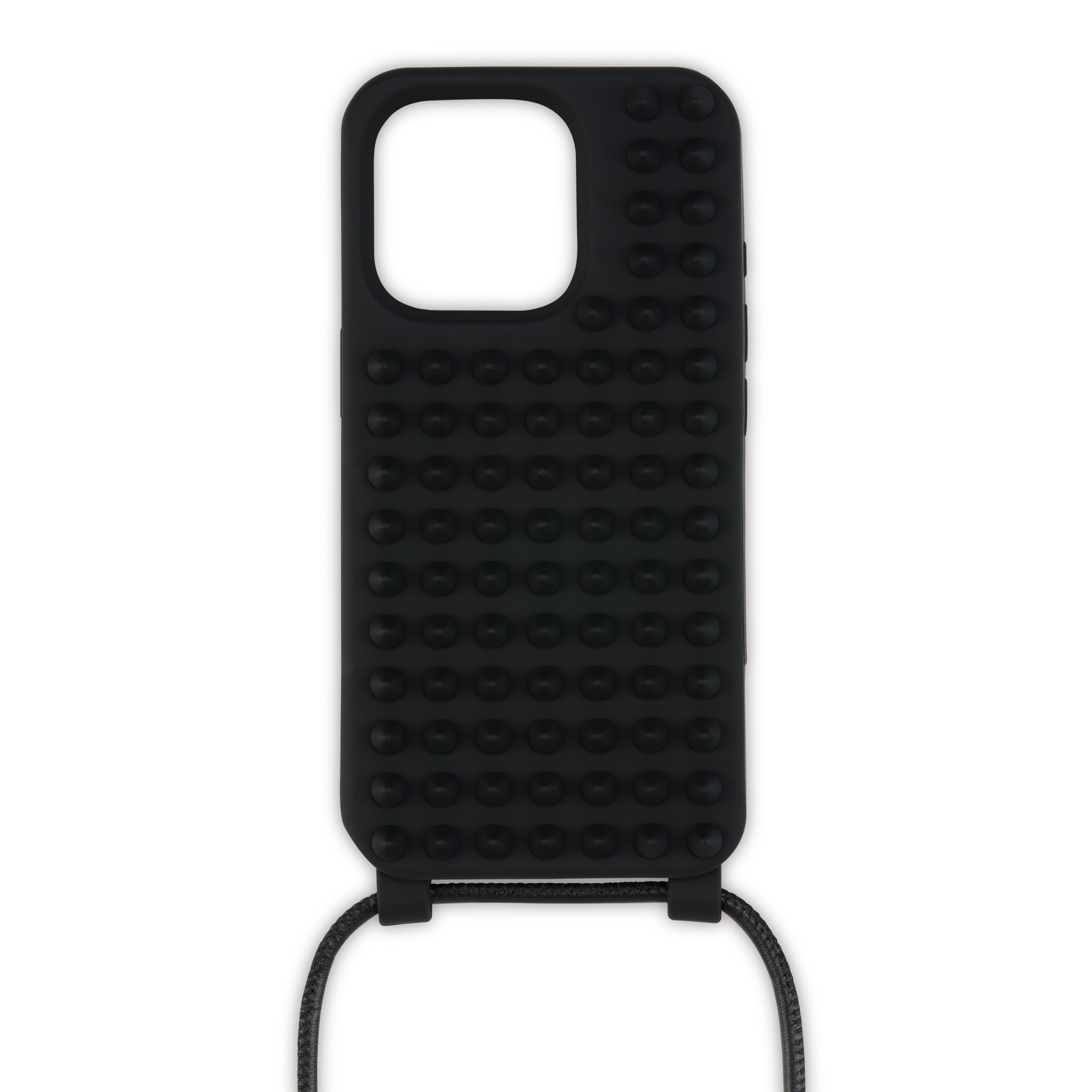 Christian Louboutin ケース Funky - Phone case - Rubber and calf leather - Black - Christian