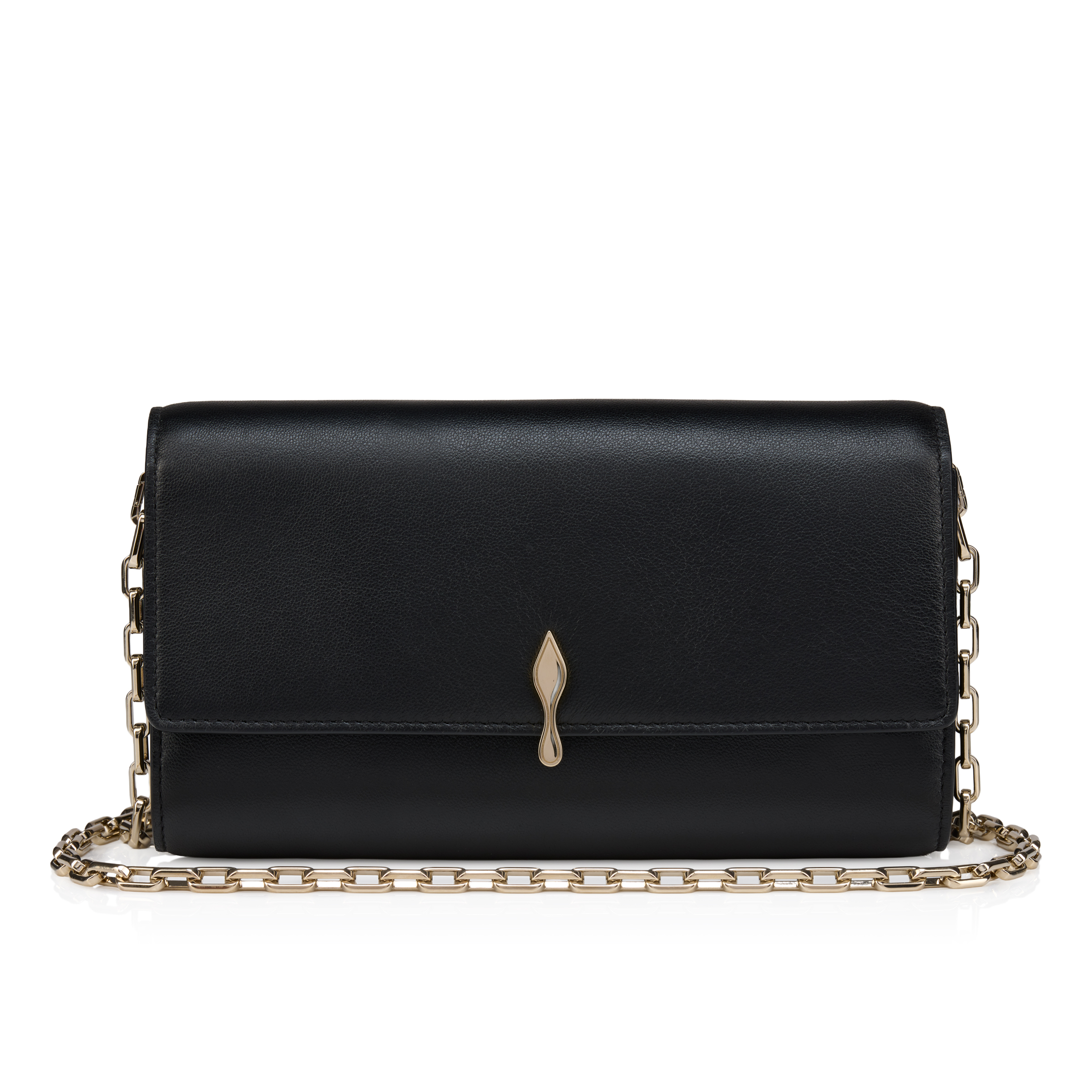 Bettina - Wallet on chain - Lamb nappa leather - Black - Christian