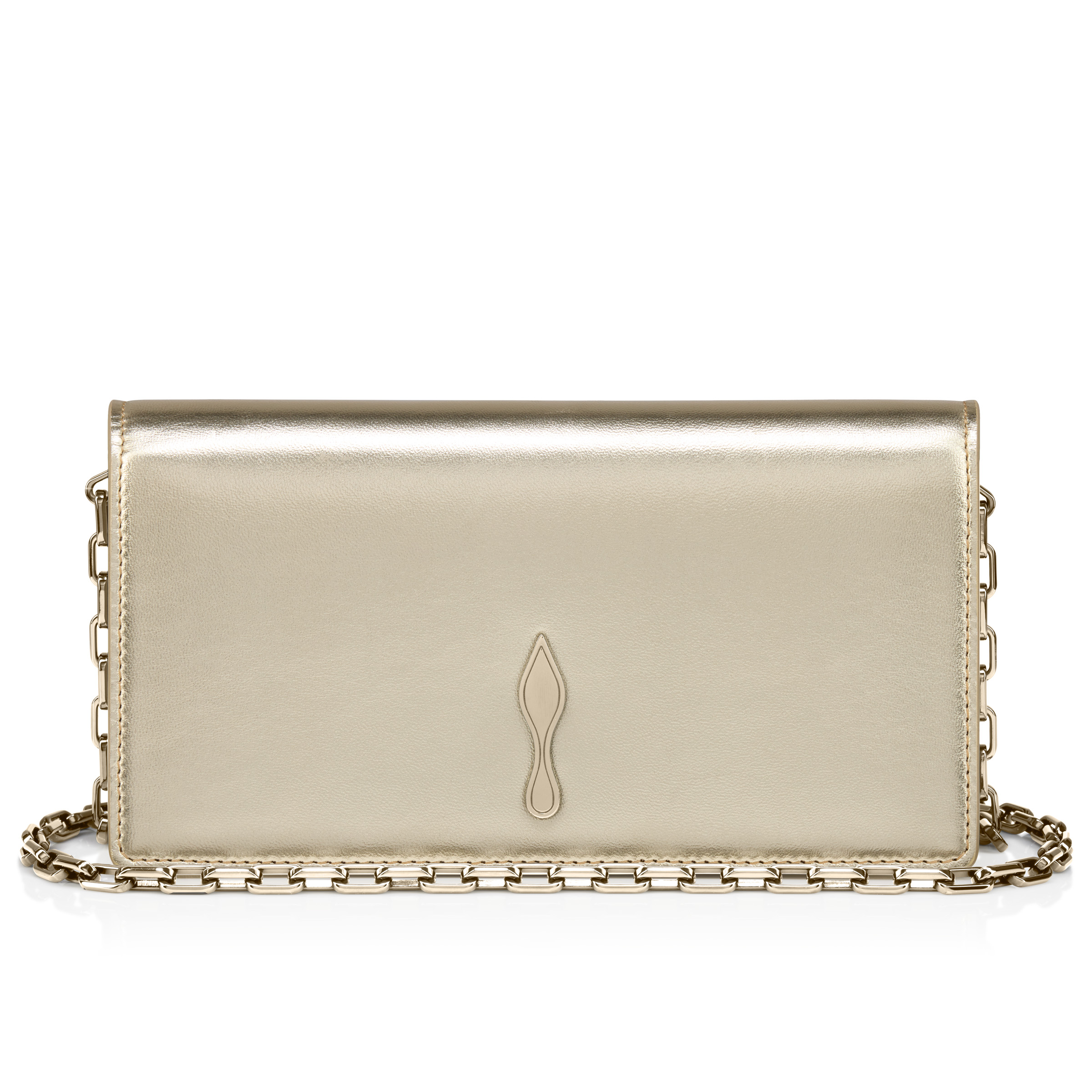 Bettina - Clutch - Laminated lamb nappa leather - Platine