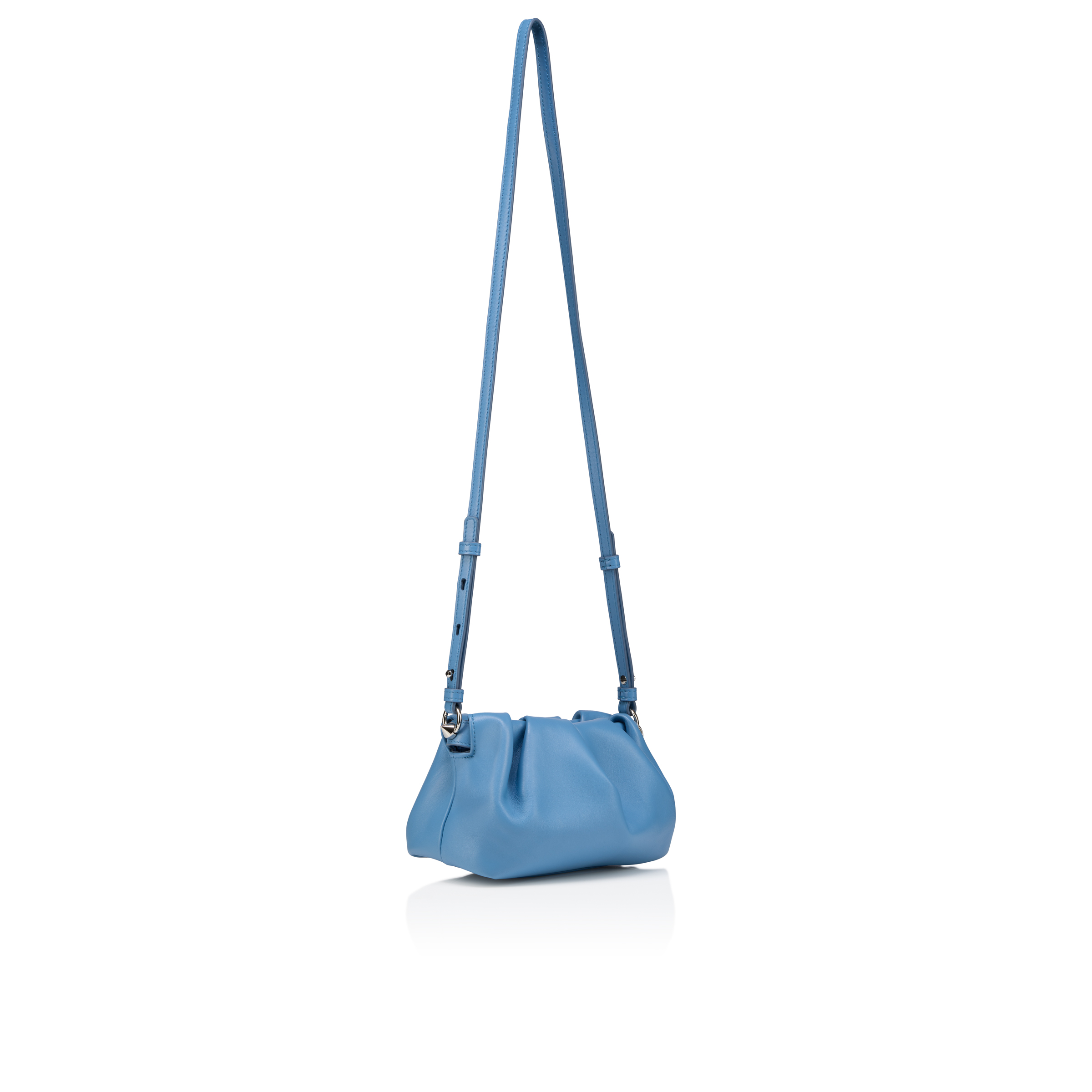 Eva mini - Crossbody bag - Lamb nappa leather - Ceruleo