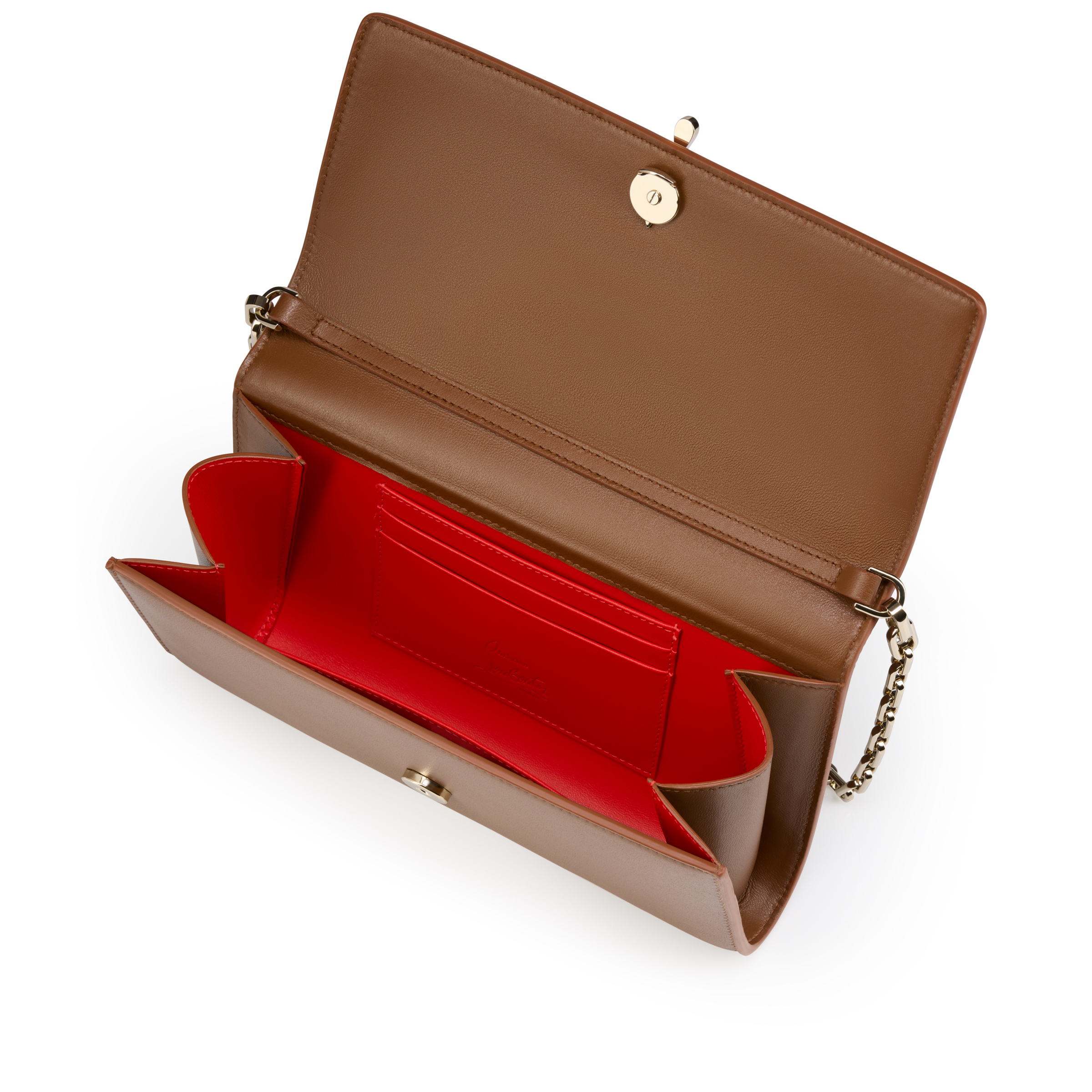 Bettina - Wallet on chain - Lamb nappa leather - Cuoio - Christian