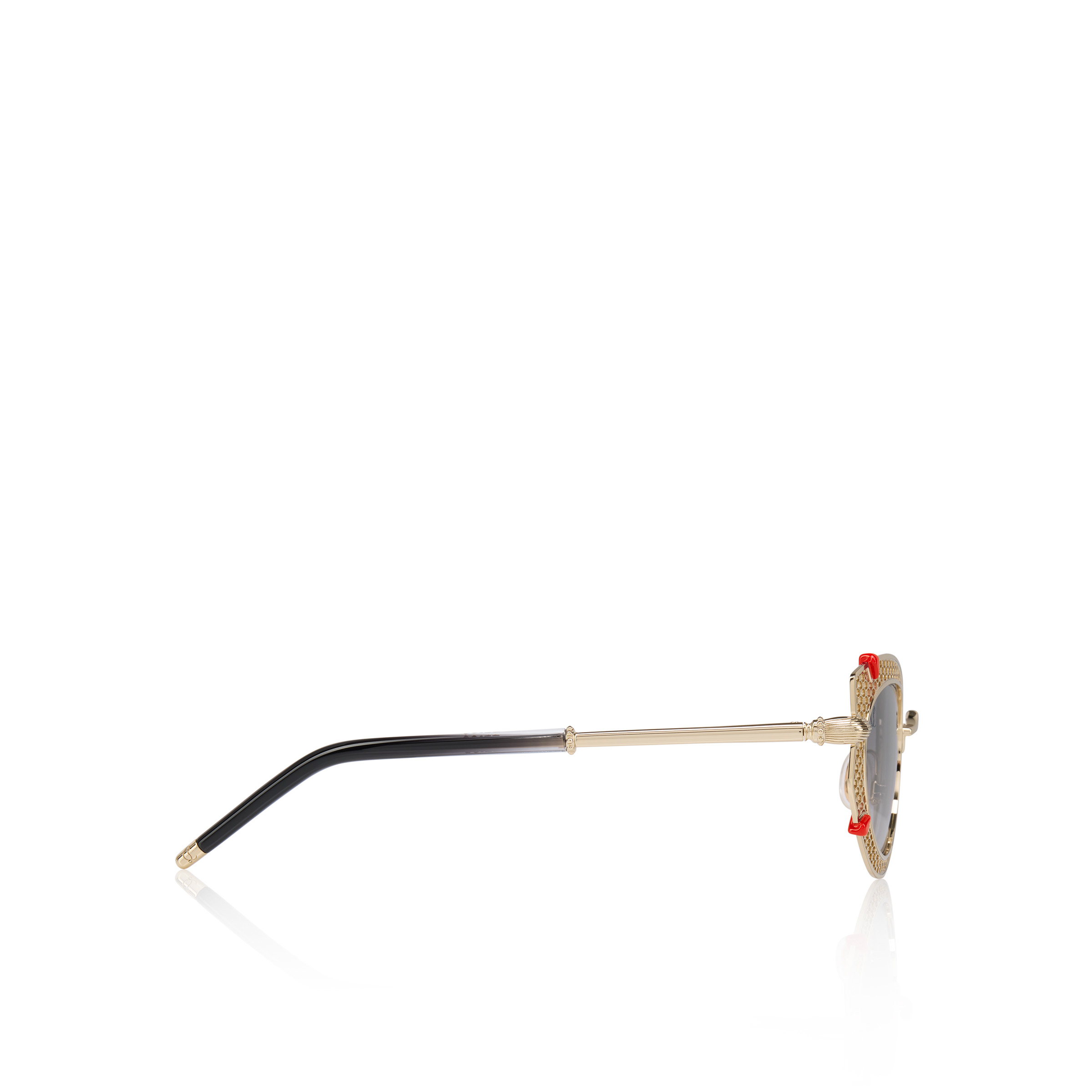 Christian Louboutin Sunglasses Dolly LB0030 32B Gold Frame Smoke Lens 54mm New Dolly LB0030 - Sunglasses - Metal - Dark ruthenium  main image 4