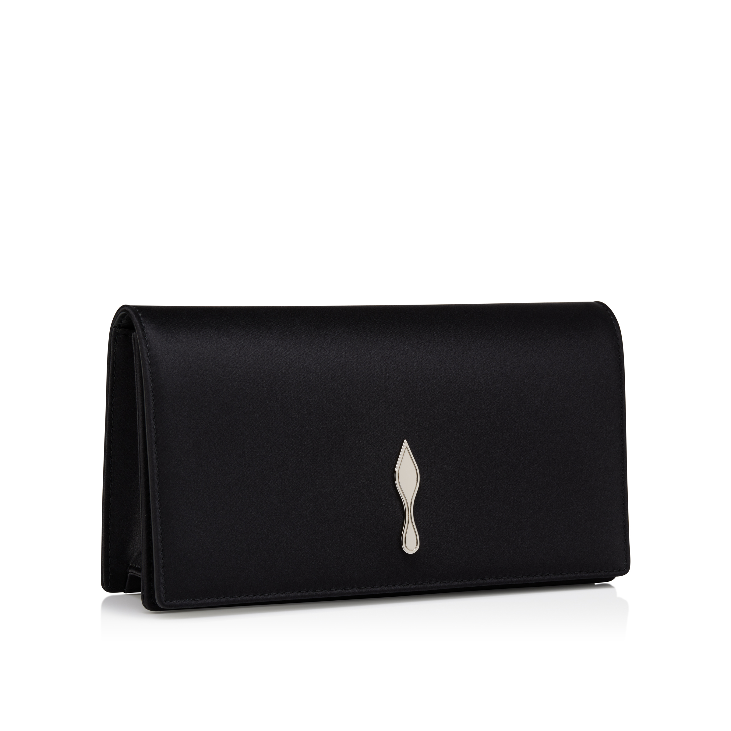 Bettina - Clutch - Crepe satin - Black - Christian Louboutin
