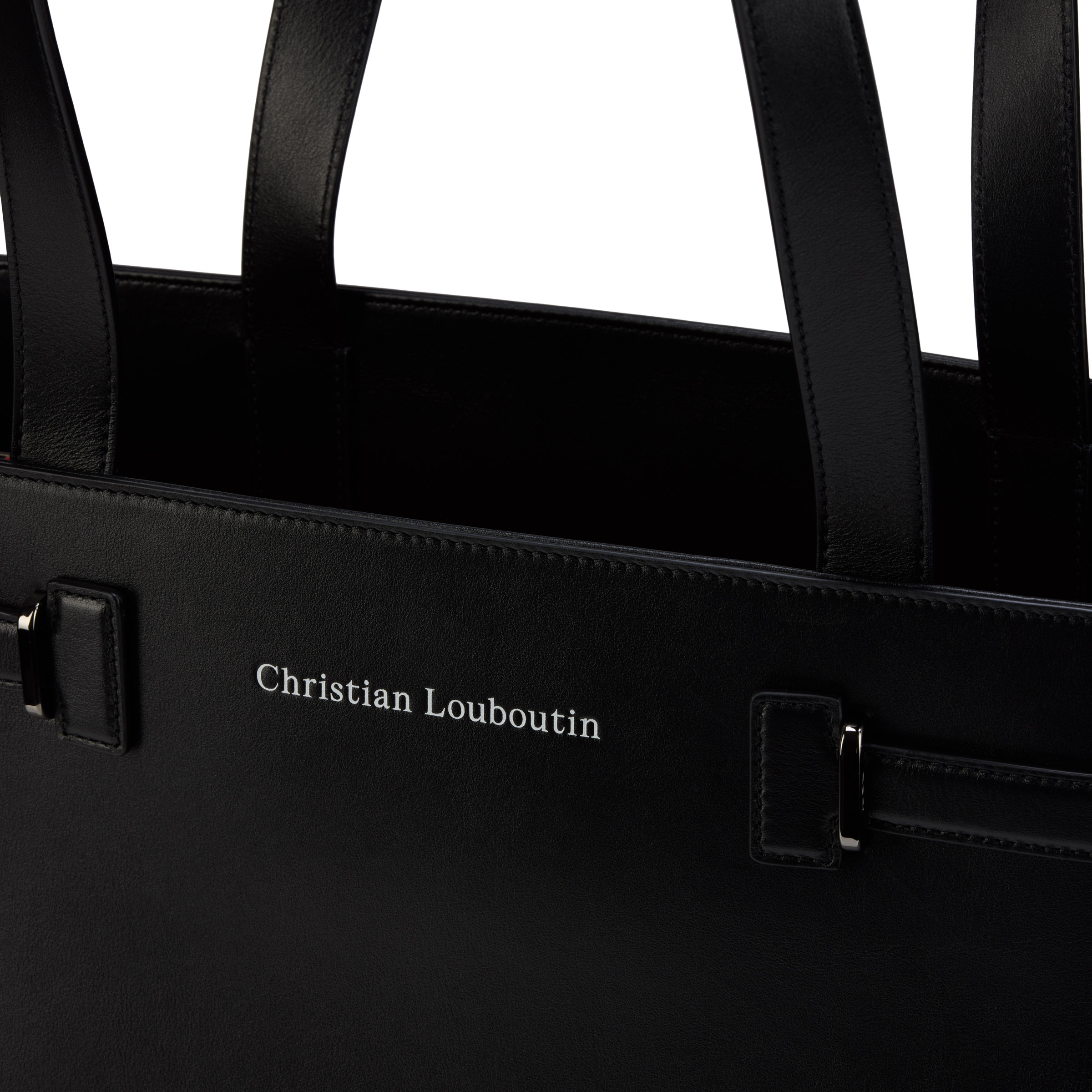 Tactical - Tote bag - Smooth calf leather - Black - Christian