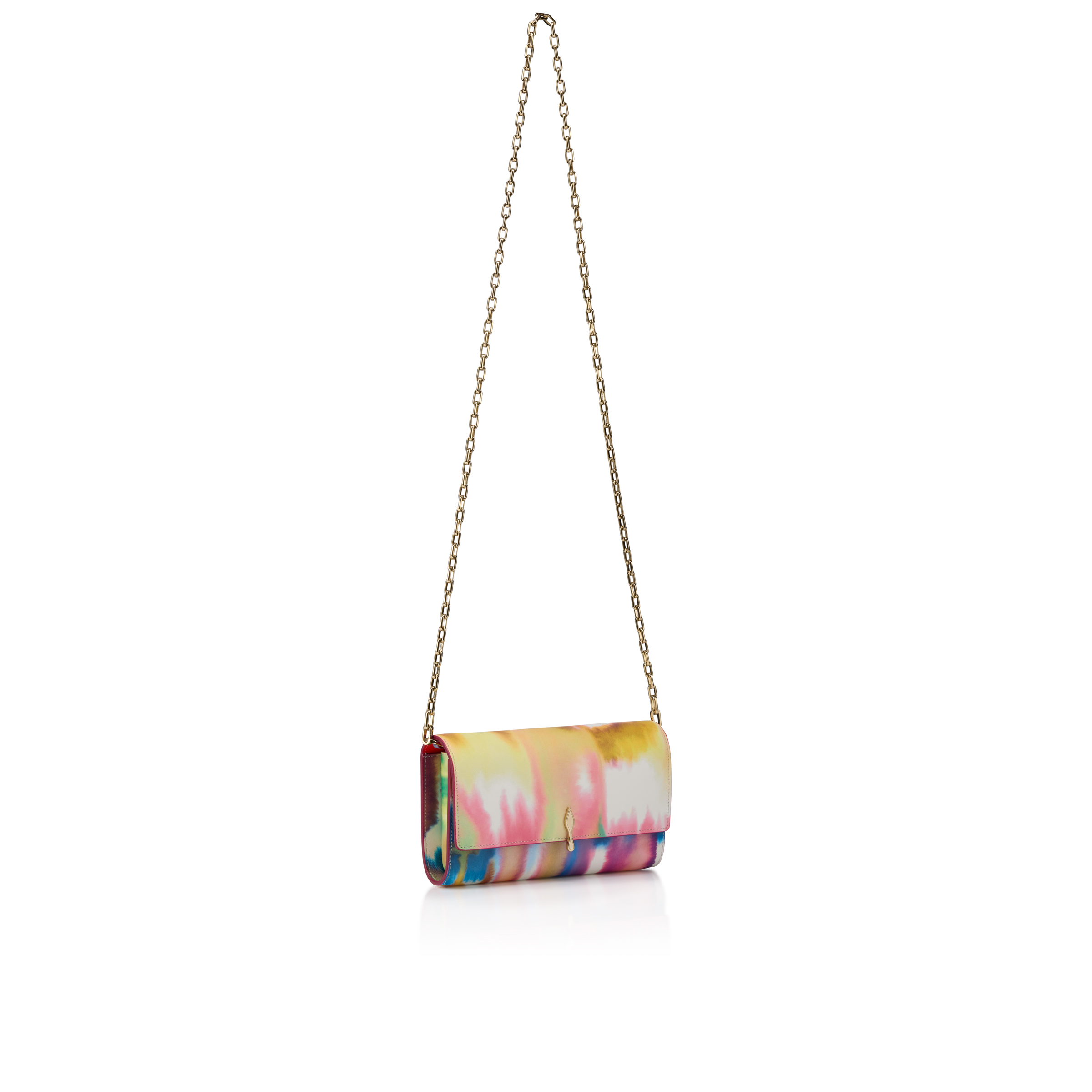 Bettina - Wallet on chain - Tie-dye lamb nappa leather