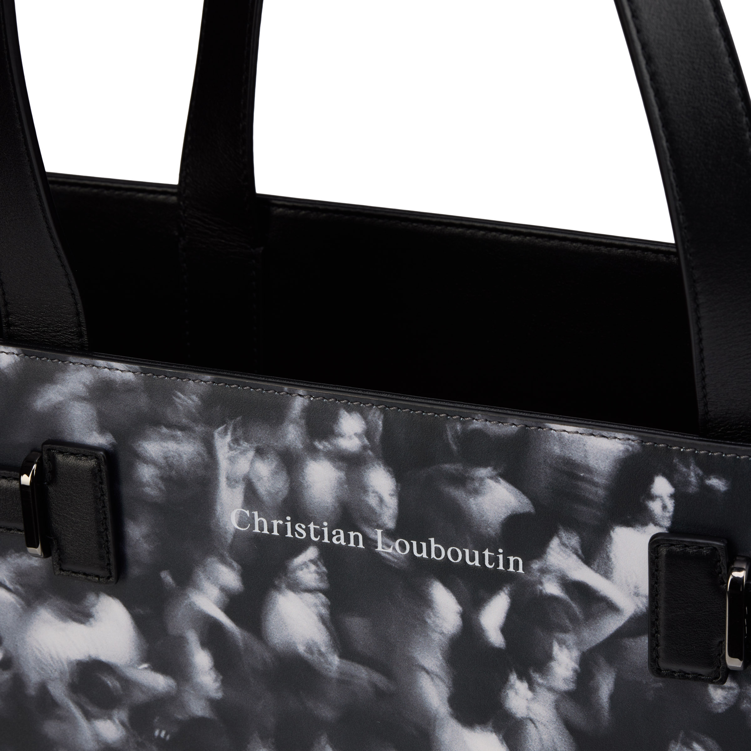 Tactical - Tote bag - Moises printed calf leather - Black white