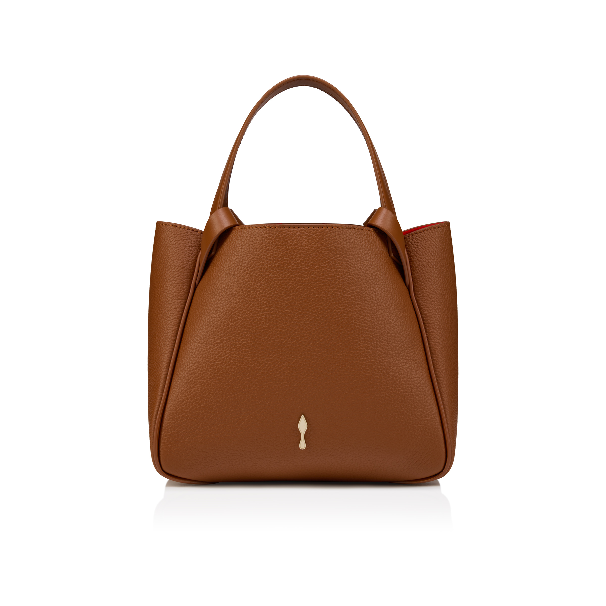 Bettina mini - Tote bag - Grained calf leather - Cuoio - Christian