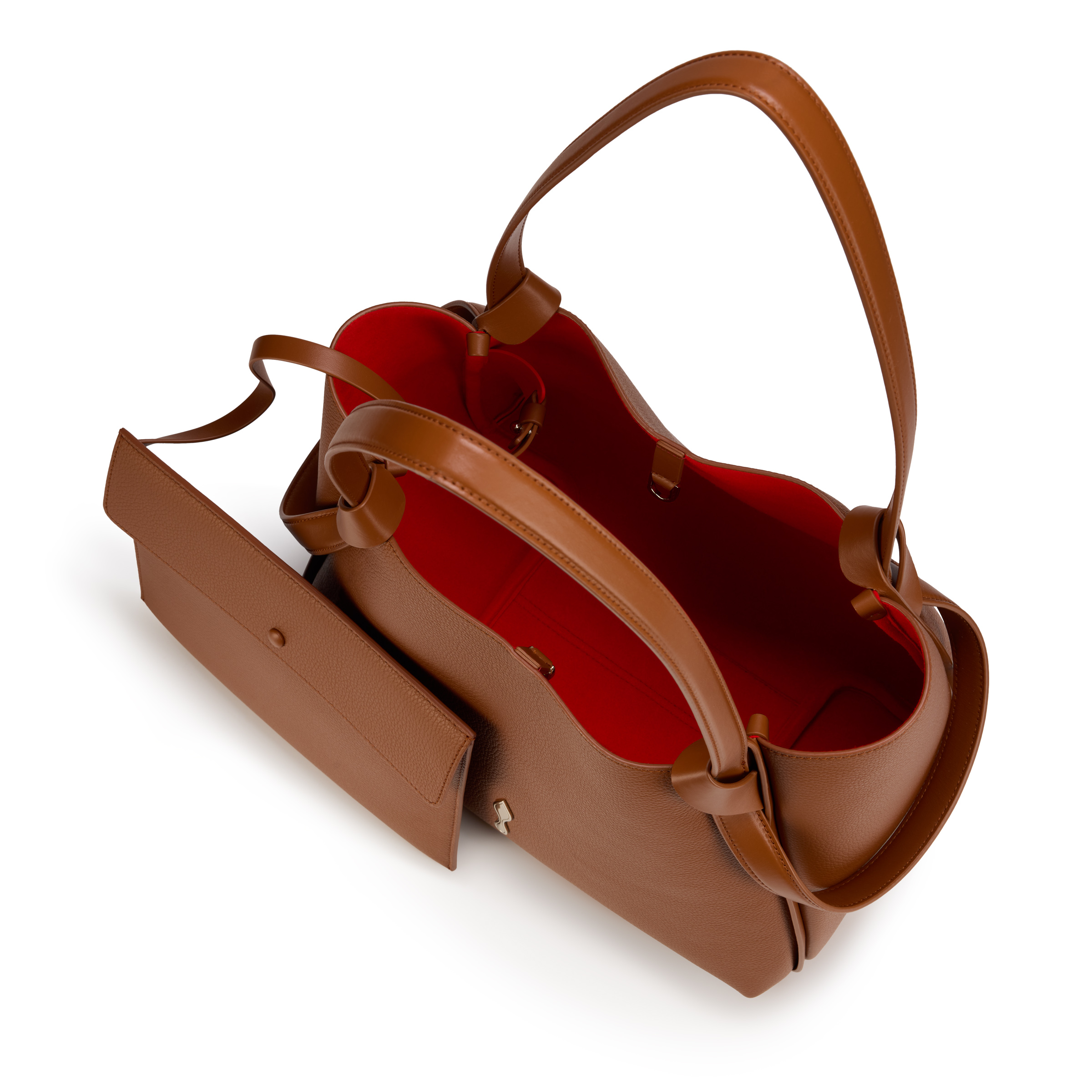 Bettina small - Tote bag - Grained calf leather - Cuoio