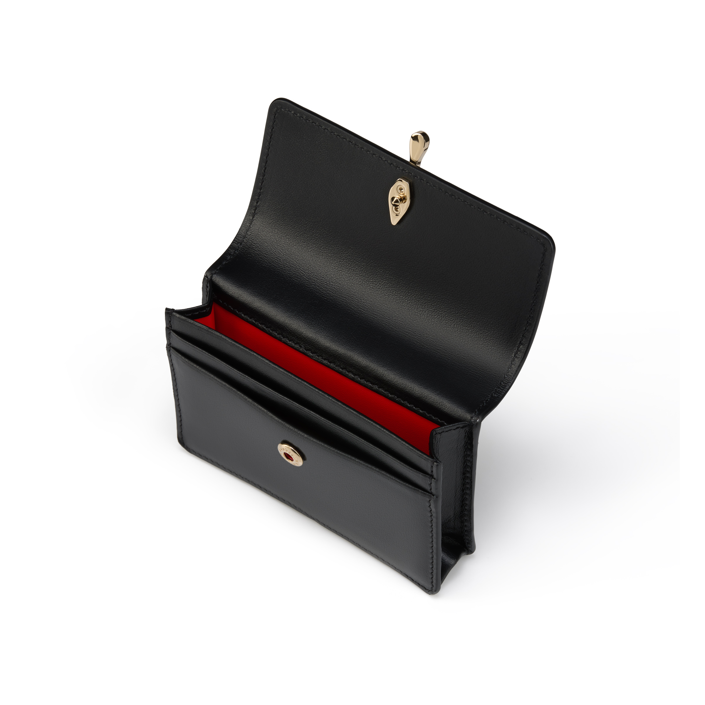 Bettina - Card holder - Smooth calf leather - Black - Christian