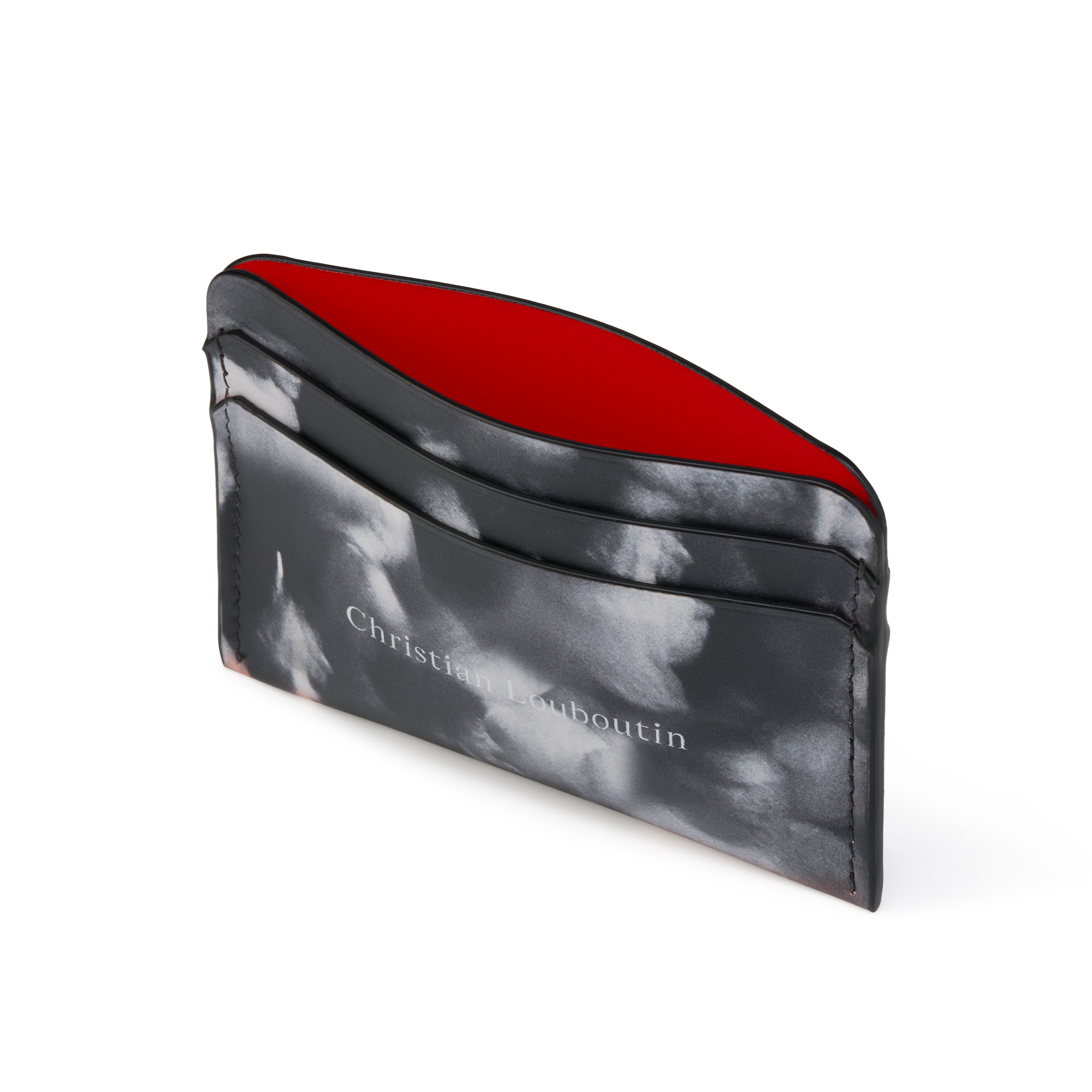 Canopy - Card holder - Moises printed calf leather - Black white