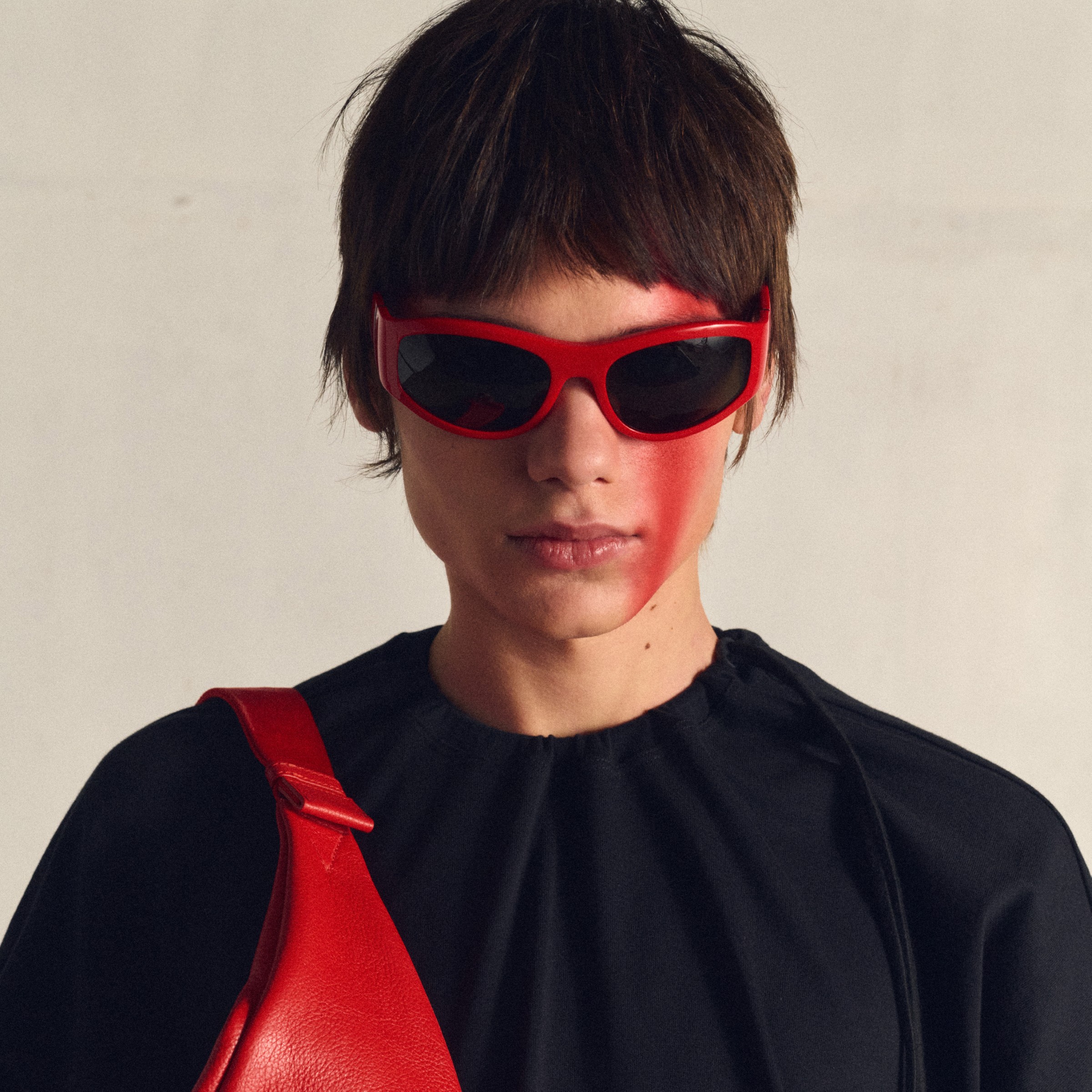 Jaden One LB0048 - Sunglasses - Acetate - Shiny red - Christian