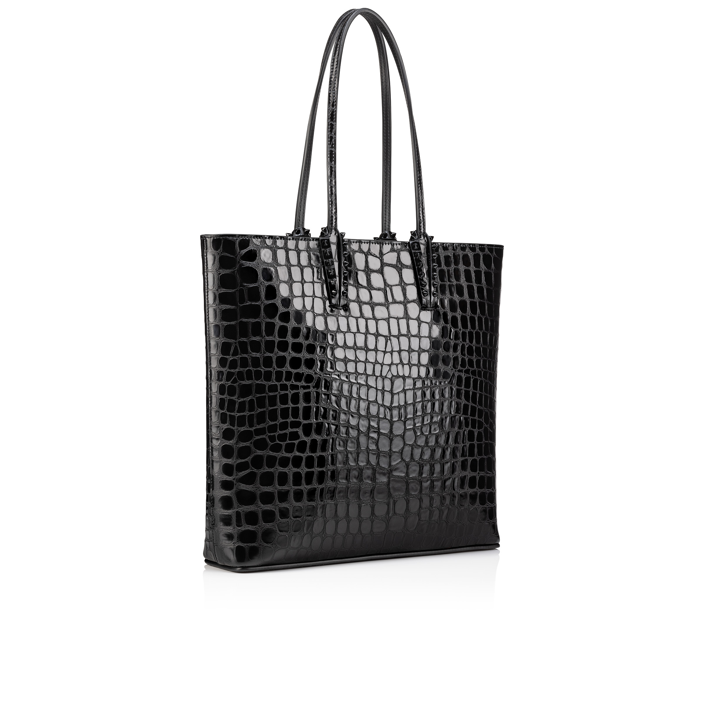 Cabata Tote bag Alligator embossed calf leather Black Christian Louboutin Canada