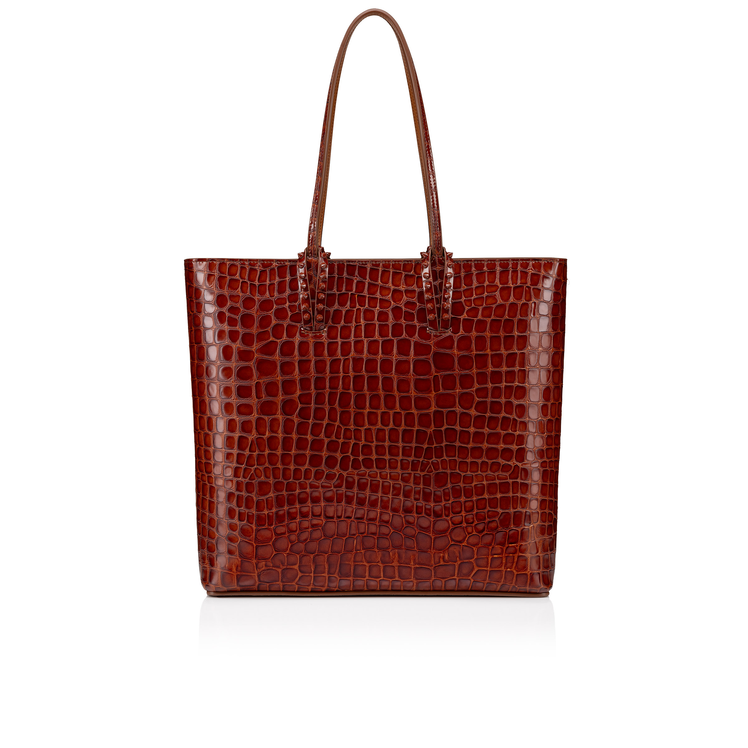 Cabata Tote bag Alligator embossed calf leather Acajou Christian Louboutin United States