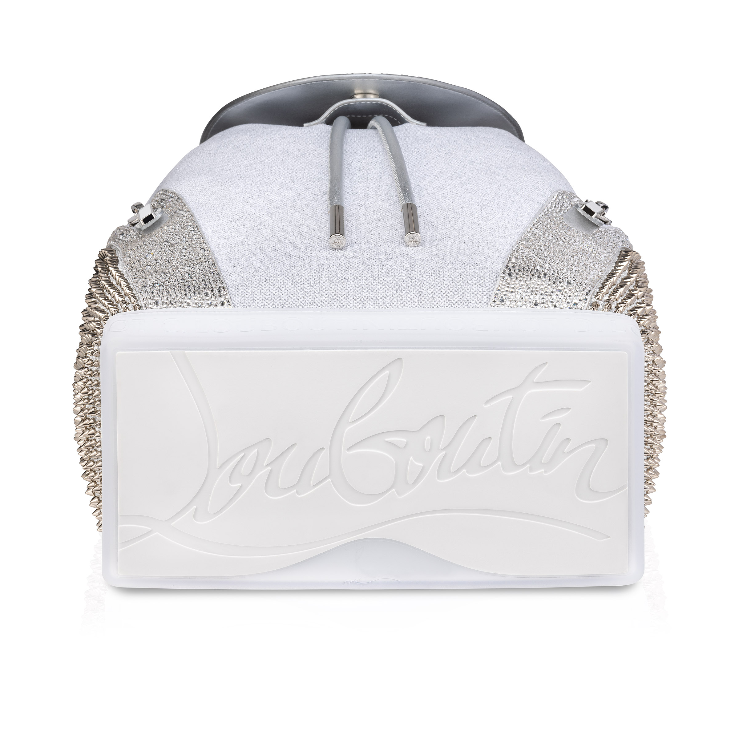 Explorafunk - Backpack - Calf leather, glitter and suede - White 