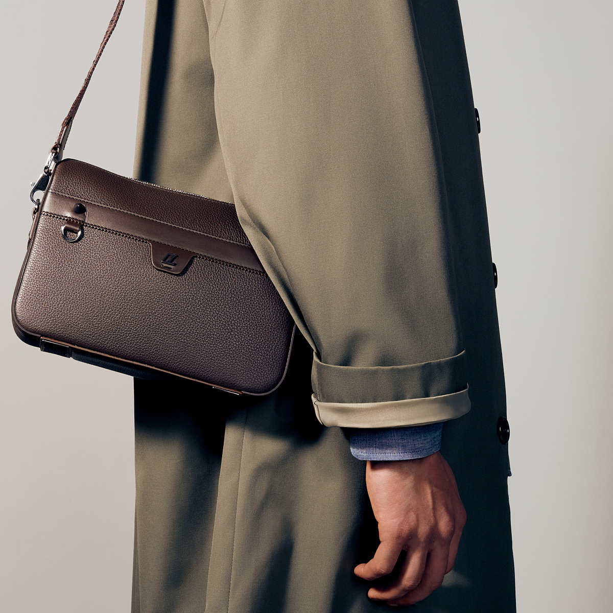 Ruisbuddy - Messenger bag - Grained calf leather and rubber 