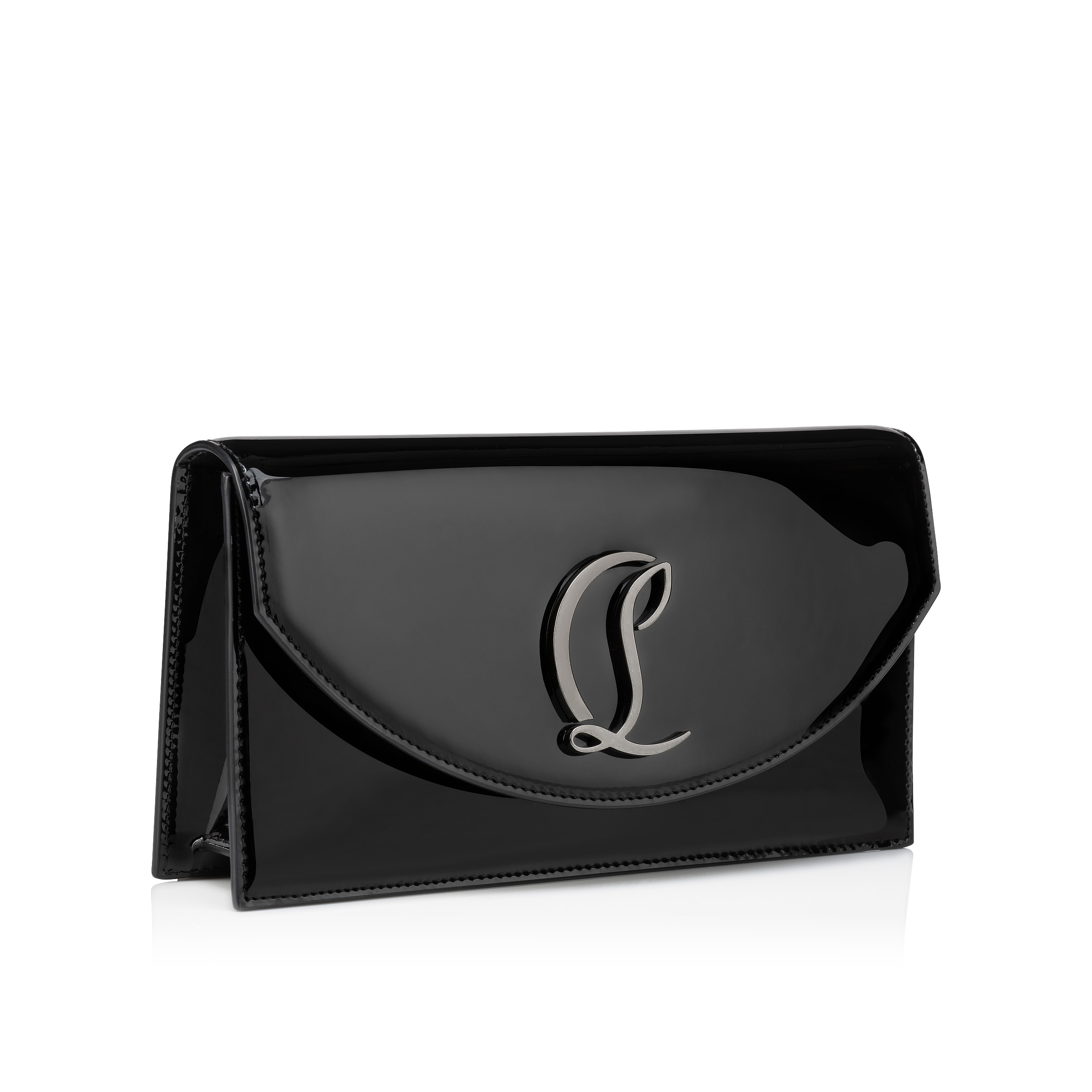 Loubi54 - Clutch - Patent leather - Black - Christian Loubi54 - Clutch - Patent leather - Black - Christian