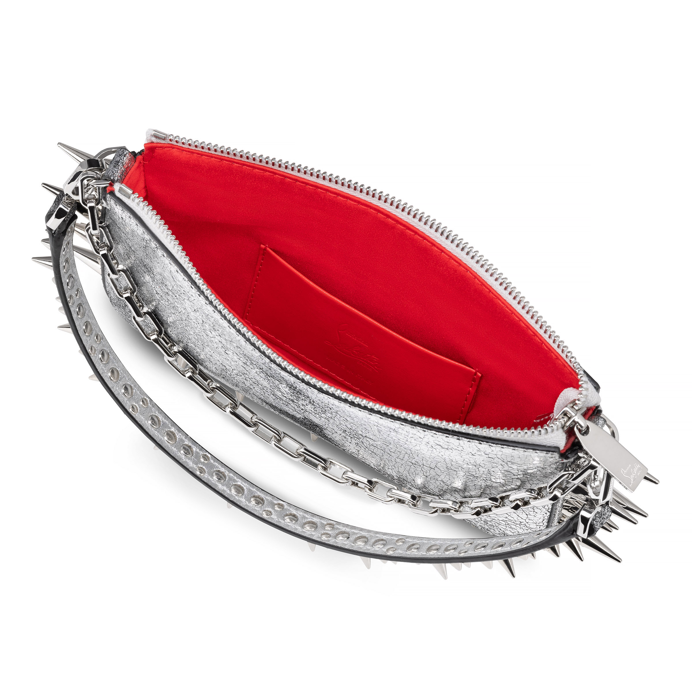 【CHRISTIAN LOUBOUTIN】Sale ★Loubilaメタリック ミニバッグ Loubila metallic leather shoulder bag in metallic