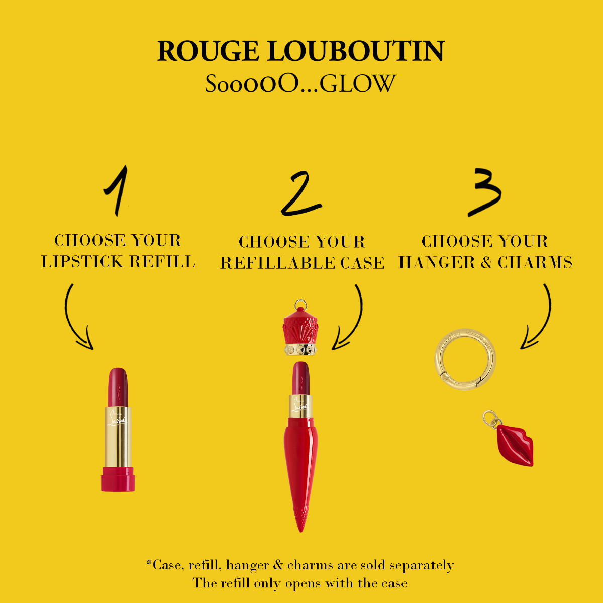 Christian Louboutin Lipstick Case Keychain