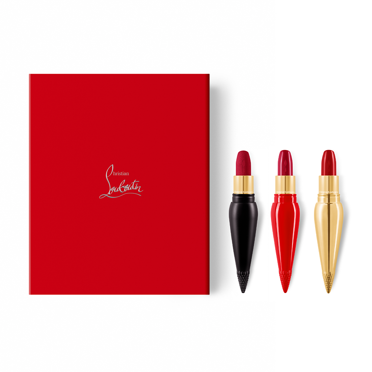 Christian Louboutin Rouge 口紅 3本セット Lip Trio Rouge Louboutin Coffret - Rouge Louboutin 001M, Rouge
