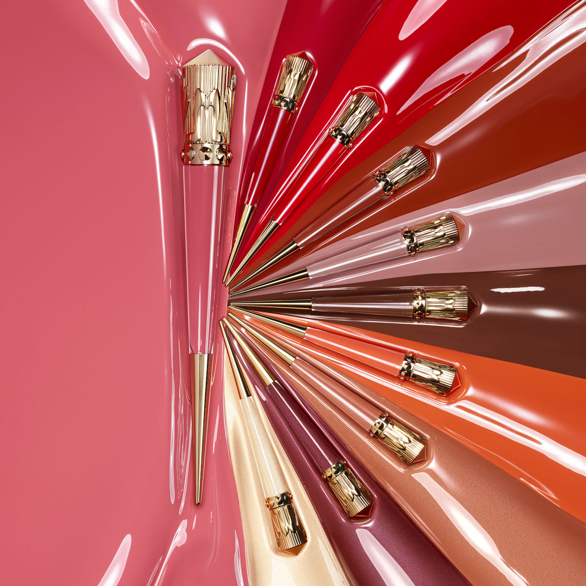 Rouge Stiletto Vinyl Gloss Rouge Louboutin 001V Rouge Louboutin