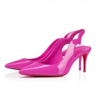 Hot Chick Sling - 70 mm Pumps - Patent leather - Nude - Christian Louboutin