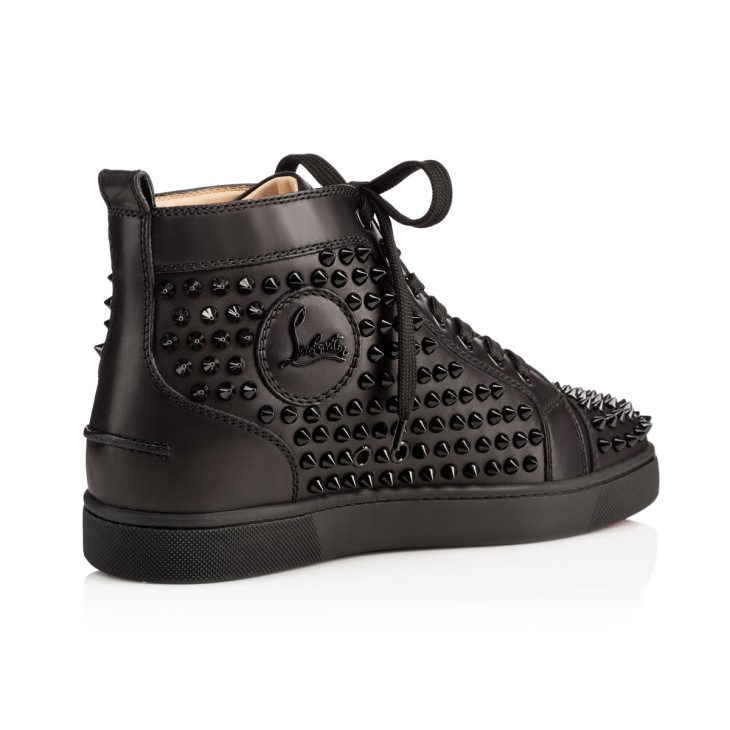 ち*ん様 Christian Louboutin Louis Spikes Or Louis - High-top sneakers - Calf leather and spikes - Black - Men