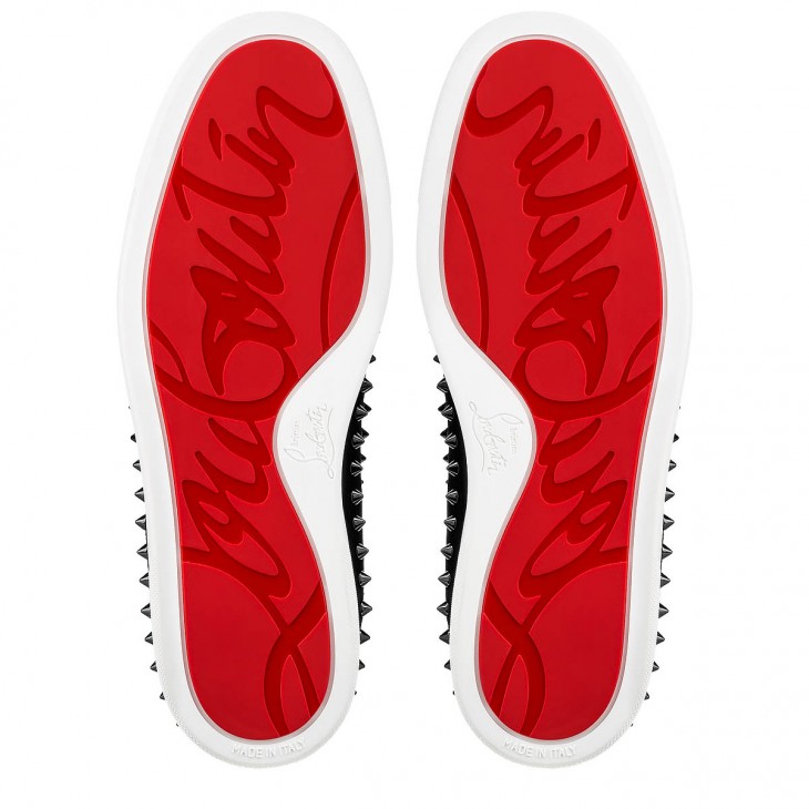 Roller-Boat - Sneakers - Veau velours and spikes - Black - Christian  Louboutin