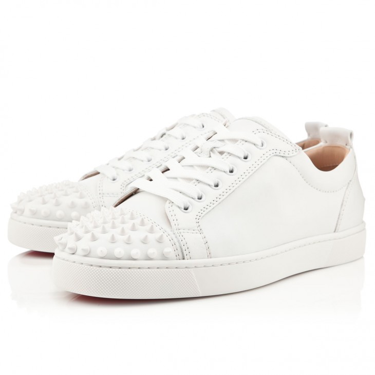 Junior Spikes Sneakers - Calf leather - White Christian Louboutin