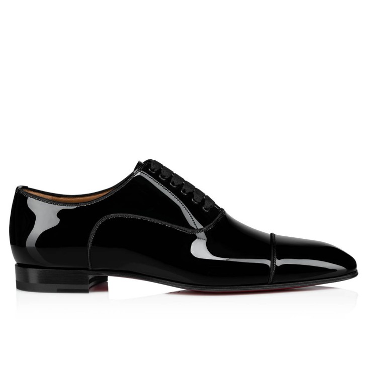 CHRISTIAN LOUBOUTIN Greggo Men's Lace-Up Leather Patent Dress Shoes Si –  Certified Consignment