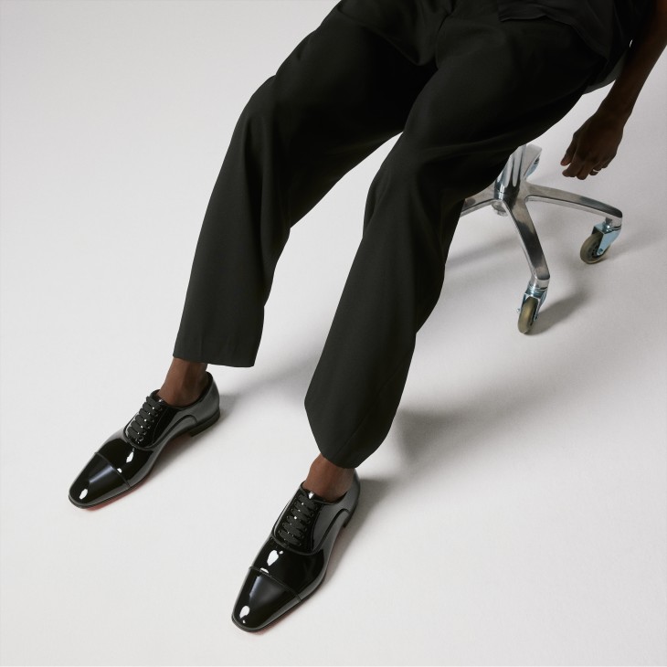 Christian Louboutin クリスチャン・ルブタン GREGGO Greggo - Oxfords - Patent calf leather - Black - Men - Christian