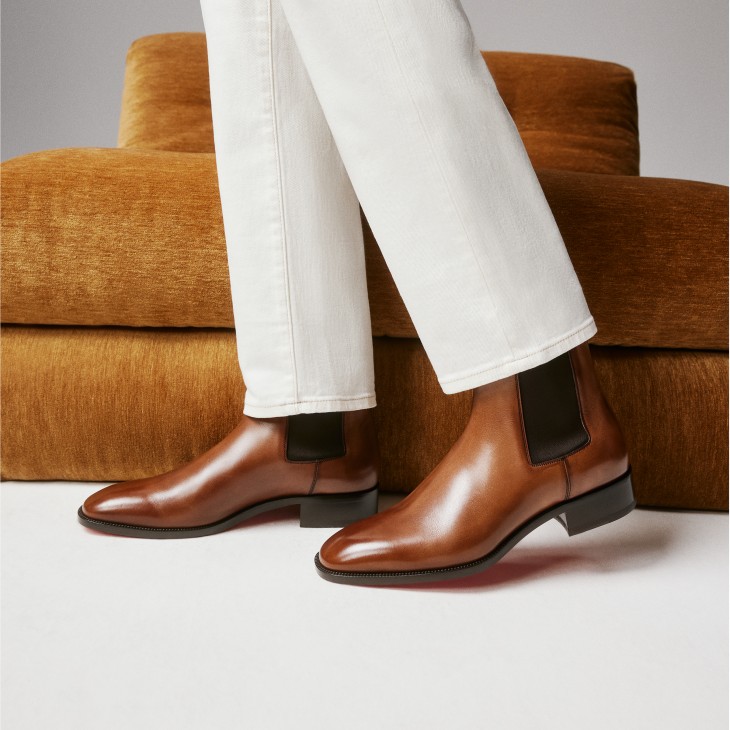 Samson - Boots - Patinated calf leather - Havane - Men - Christian