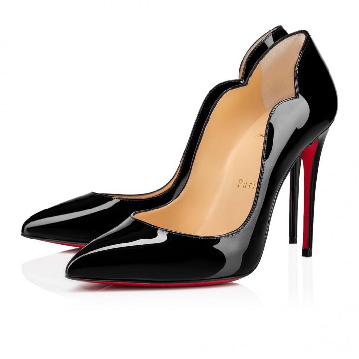 Hot Chick Alta - 120 mm Pumps - Patent Leather - Black - Christian Louboutin