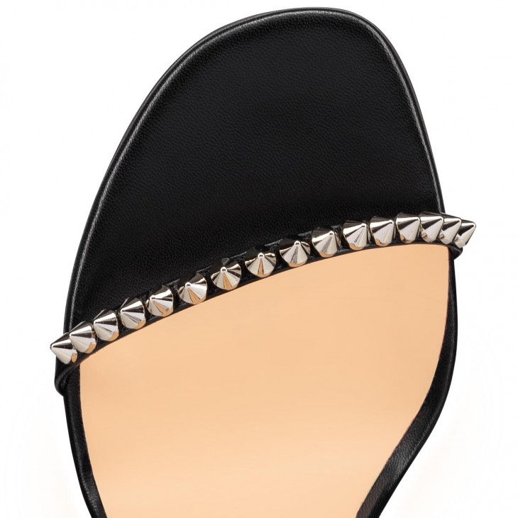 So Me - 100 mm Sandals - Leather - Black - Christian Louboutin