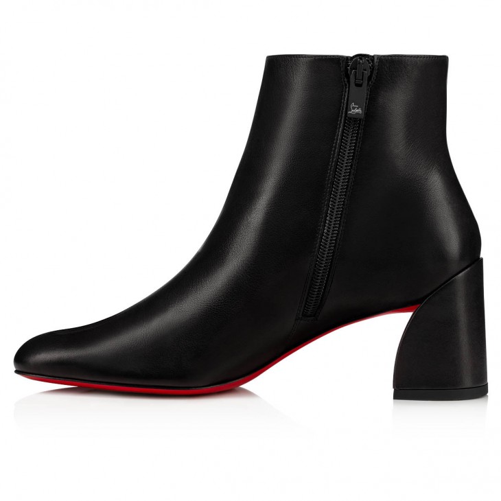 Christian Louboutin Ziptotal 55 Leather Ankle Boots in Black