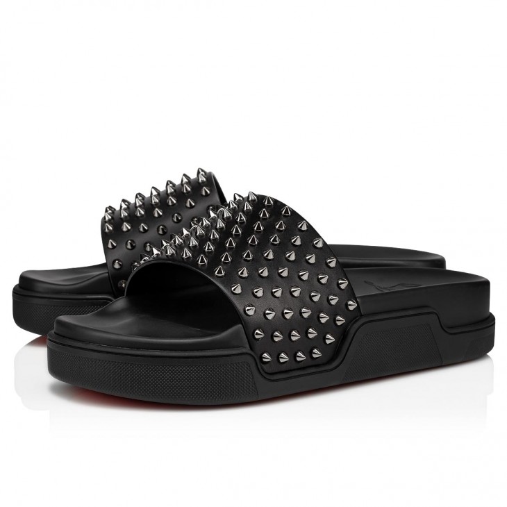 Christian Louboutin Leather Slippers