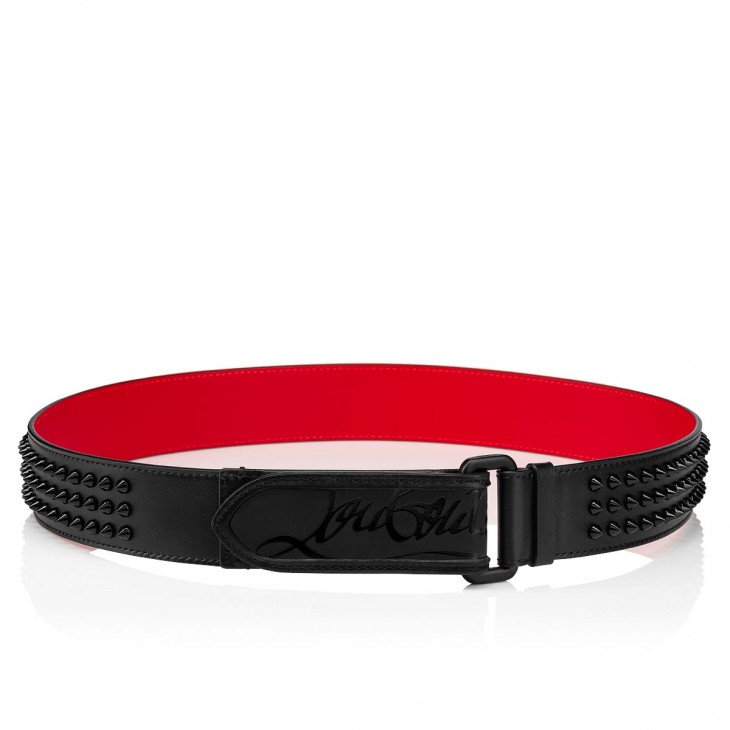 Loubi Christian Louboutin belt in genuine leather with studs
