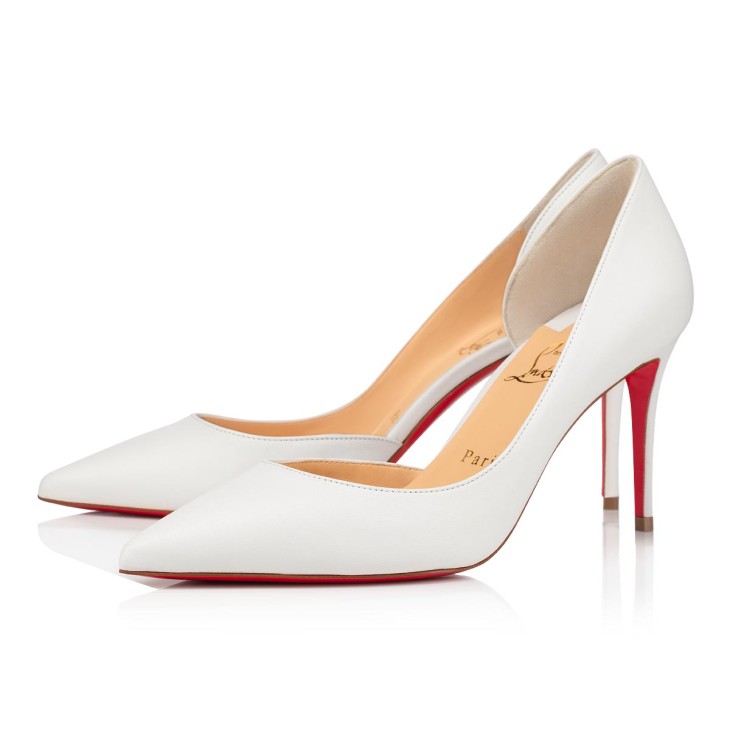White Christian Louboutins on feet, sizing and more ! 
