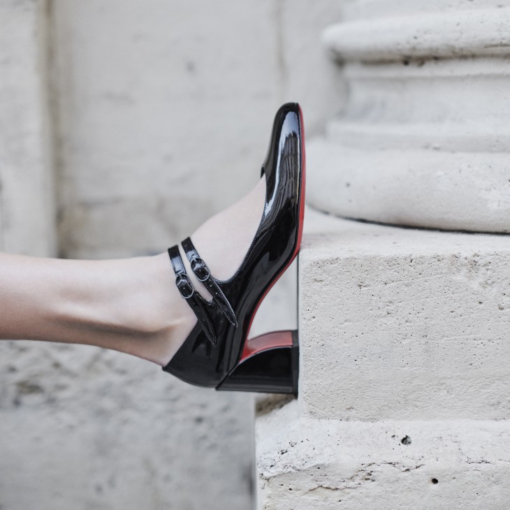 Miss Jane - 55 mm Mary Janes pumps - Patent calf leather - Black