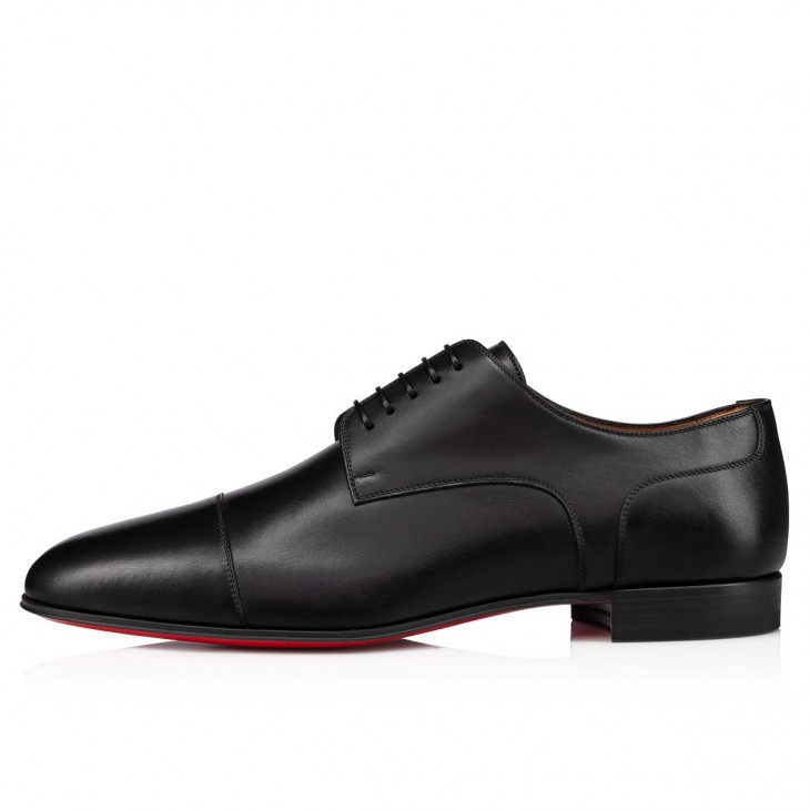 Christian Louboutin Men's Surcity Red-Sole Leather Derby Shoes in