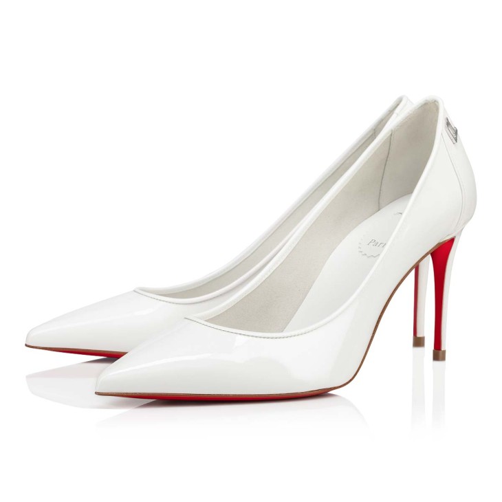 ルブタン レディース パンプス ヒール Sporty Kate 1221056 Sporty Kate - 85 mm Pumps - Patent calf - Bianco - Christian