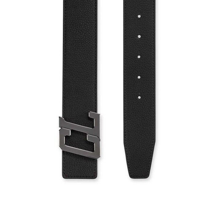 Happy Rui CL Logo - Belt - Grained calf leather - Black