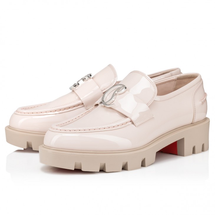 faktureres Forekomme udledning CL Moc Lug - Loafers - Patent leather - Leche - Christian Louboutin